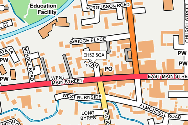 EH52 5QA map - OS OpenMap – Local (Ordnance Survey)