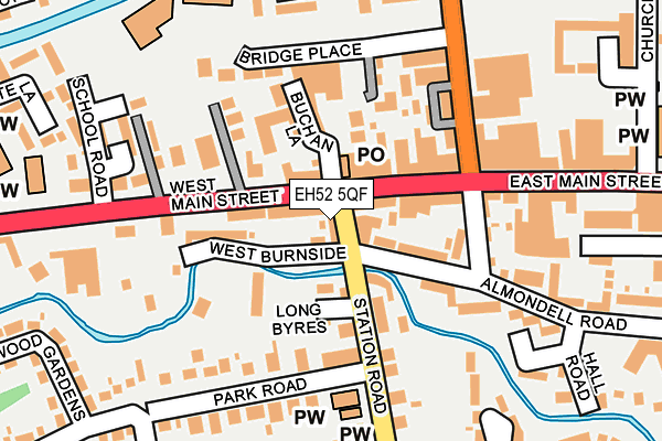 EH52 5QF map - OS OpenMap – Local (Ordnance Survey) EH52 5QF map - OS OpenMap – Local (Ordnance Survey)