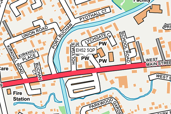 EH52 5QP map - OS OpenMap – Local (Ordnance Survey) EH52 5QP map - OS OpenMap – Local (Ordnance Survey)