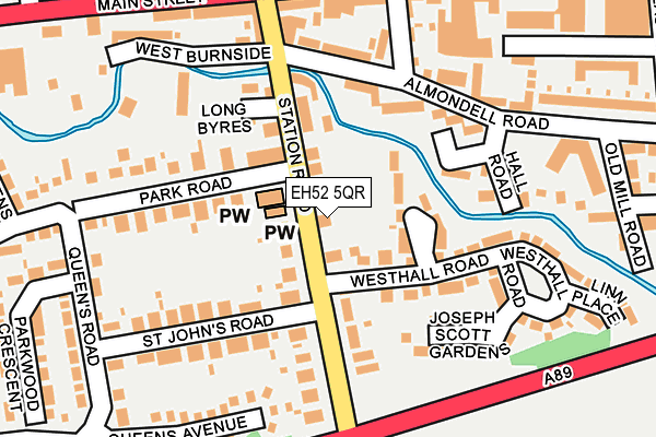 EH52 5QR map - OS OpenMap – Local (Ordnance Survey)