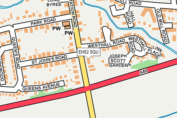 EH52 5QU map - OS OpenMap – Local (Ordnance Survey) EH52 5QU map - OS OpenMap – Local (Ordnance Survey)