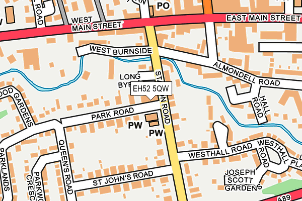 EH52 5QW map - OS OpenMap – Local (Ordnance Survey) EH52 5QW map - OS OpenMap – Local (Ordnance Survey)