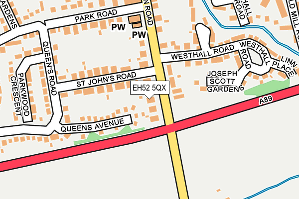EH52 5QX map - OS OpenMap – Local (Ordnance Survey) EH52 5QX map - OS OpenMap – Local (Ordnance Survey)