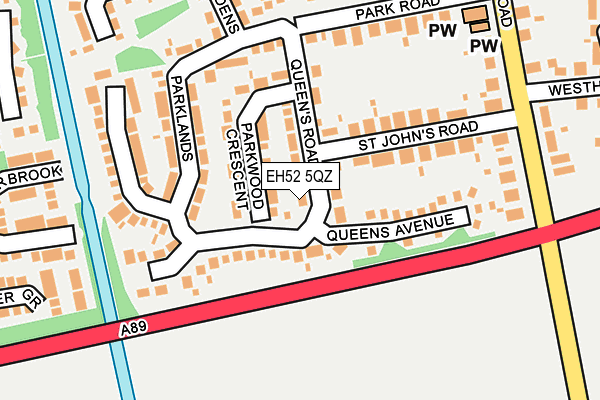 EH52 5QZ map - OS OpenMap – Local (Ordnance Survey) EH52 5QZ map - OS OpenMap – Local (Ordnance Survey)