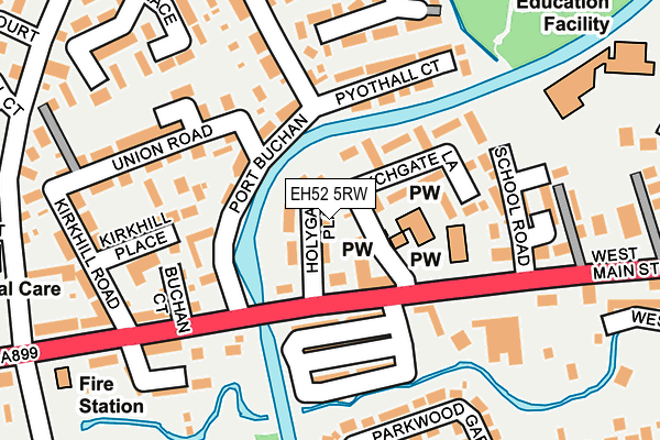 EH52 5RW map - OS OpenMap – Local (Ordnance Survey) EH52 5RW map - OS OpenMap – Local (Ordnance Survey)