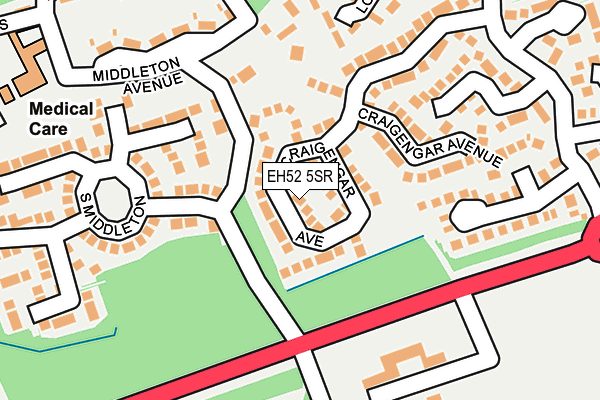 EH52 5SR map - OS OpenMap – Local (Ordnance Survey) EH52 5SR map - OS OpenMap – Local (Ordnance Survey)
