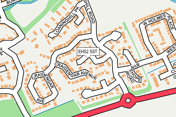 EH52 5ST map - OS OpenMap – Local (Ordnance Survey) EH52 5ST map - OS OpenMap – Local (Ordnance Survey)