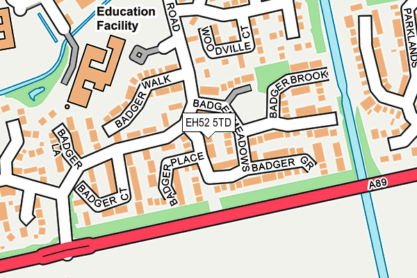 EH52 5TD map - OS OpenMap – Local (Ordnance Survey) EH52 5TD map - OS OpenMap – Local (Ordnance Survey)