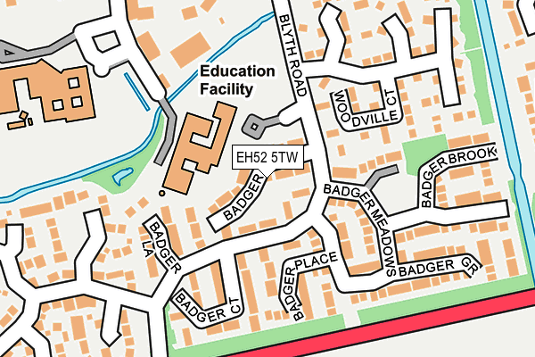 EH52 5TW map - OS OpenMap – Local (Ordnance Survey) EH52 5TW map - OS OpenMap – Local (Ordnance Survey)