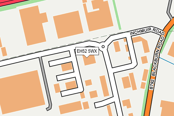 EH52 5WX map - OS OpenMap – Local (Ordnance Survey) EH52 5WX map - OS OpenMap – Local (Ordnance Survey)