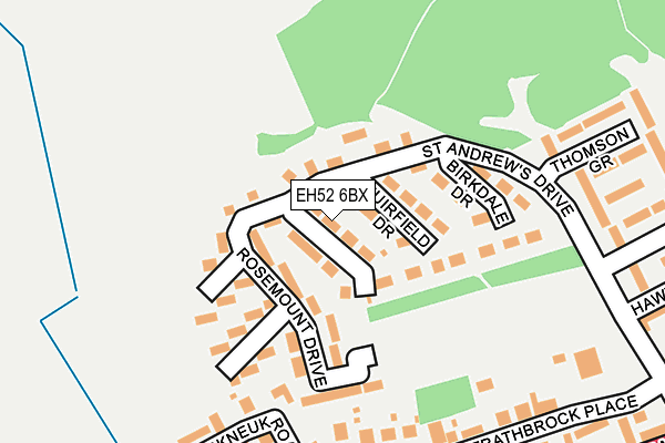 EH52 6BX map - OS OpenMap – Local (Ordnance Survey) EH52 6BX map - OS OpenMap – Local (Ordnance Survey)