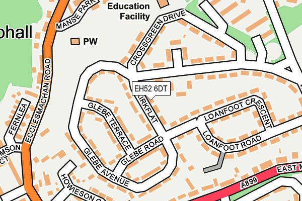 EH52 6DT map - OS OpenMap – Local (Ordnance Survey) EH52 6DT map - OS OpenMap – Local (Ordnance Survey)