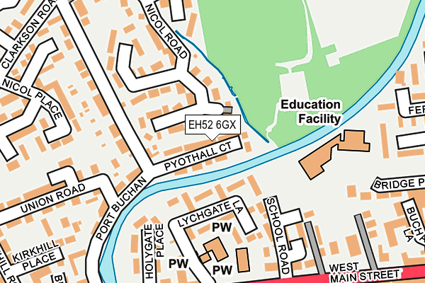 EH52 6GX map - OS OpenMap – Local (Ordnance Survey) EH52 6GX map - OS OpenMap – Local (Ordnance Survey)