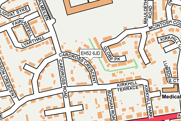 EH52 6JD map - OS OpenMap – Local (Ordnance Survey) EH52 6JD map - OS OpenMap – Local (Ordnance Survey)