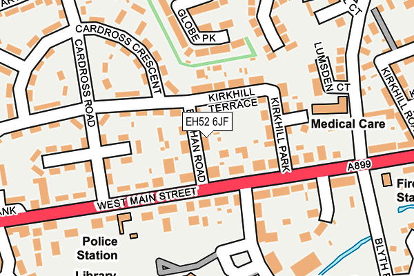 EH52 6JF map - OS OpenMap – Local (Ordnance Survey)