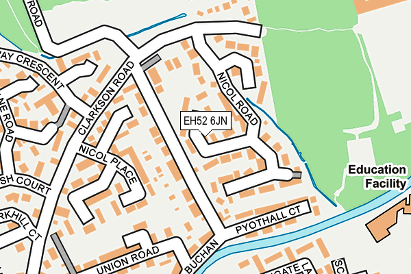 EH52 6JN map - OS OpenMap – Local (Ordnance Survey) EH52 6JN map - OS OpenMap – Local (Ordnance Survey)