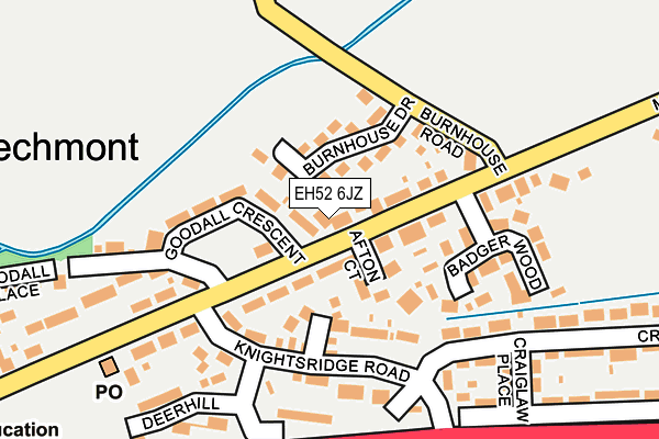 EH52 6JZ map - OS OpenMap – Local (Ordnance Survey) EH52 6JZ map - OS OpenMap – Local (Ordnance Survey)