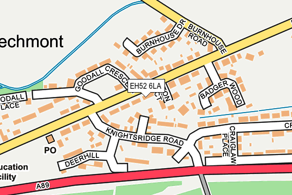 EH52 6LA map - OS OpenMap – Local (Ordnance Survey)
