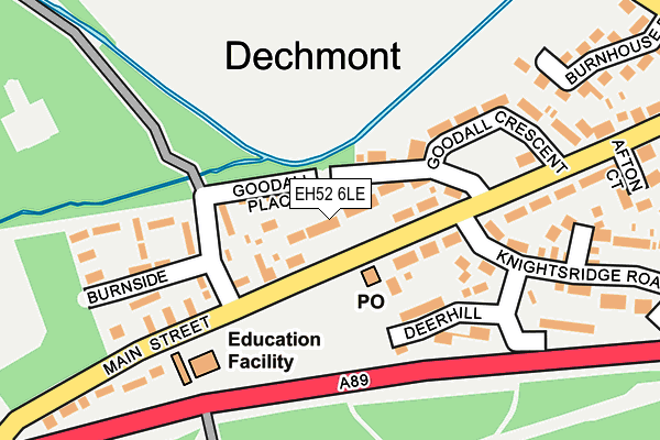 EH52 6LE map - OS OpenMap – Local (Ordnance Survey) EH52 6LE map - OS OpenMap – Local (Ordnance Survey)