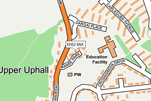 EH52 6NX map - OS OpenMap – Local (Ordnance Survey) EH52 6NX map - OS OpenMap – Local (Ordnance Survey)