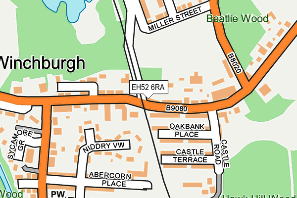 EH52 6RA map - OS OpenMap – Local (Ordnance Survey) EH52 6RA map - OS OpenMap – Local (Ordnance Survey)