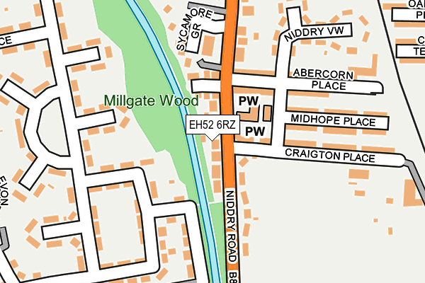 EH52 6RZ map - OS OpenMap – Local (Ordnance Survey) EH52 6RZ map - OS OpenMap – Local (Ordnance Survey)