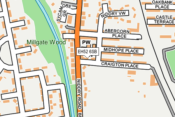EH52 6SB map - OS OpenMap – Local (Ordnance Survey) EH52 6SB map - OS OpenMap – Local (Ordnance Survey)