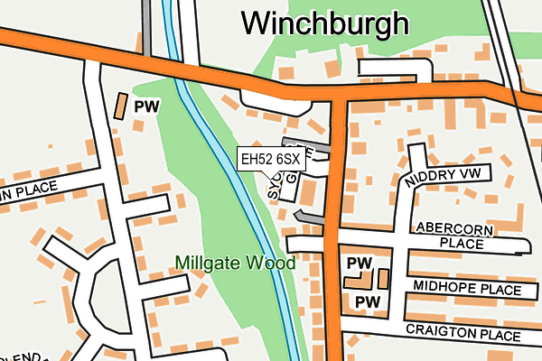 EH52 6SX map - OS OpenMap – Local (Ordnance Survey) EH52 6SX map - OS OpenMap – Local (Ordnance Survey)