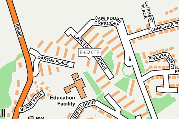 EH52 6TE map - OS OpenMap – Local (Ordnance Survey) EH52 6TE map - OS OpenMap – Local (Ordnance Survey)
