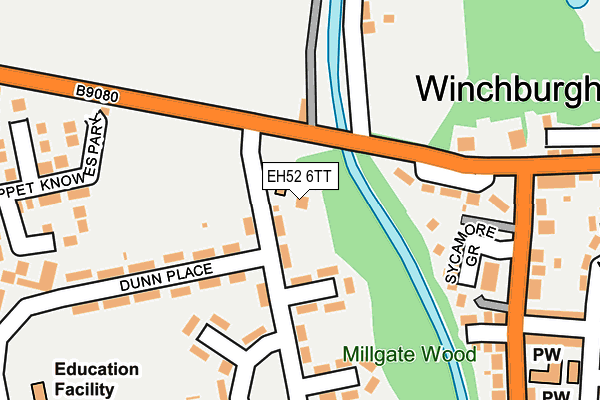 EH52 6TT map - OS OpenMap – Local (Ordnance Survey) EH52 6TT map - OS OpenMap – Local (Ordnance Survey)