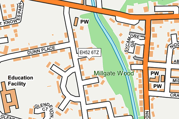 EH52 6TZ map - OS OpenMap – Local (Ordnance Survey) EH52 6TZ map - OS OpenMap – Local (Ordnance Survey)