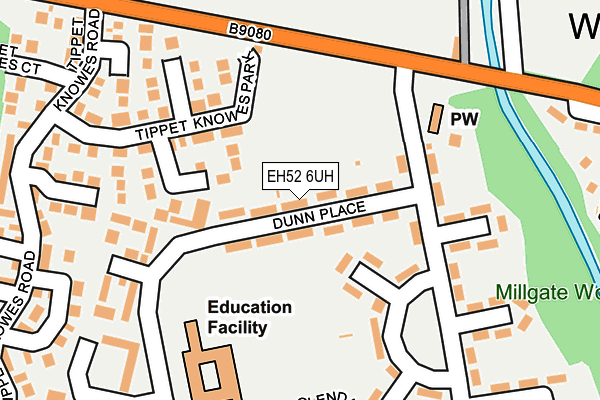 EH52 6UH map - OS OpenMap – Local (Ordnance Survey) EH52 6UH map - OS OpenMap – Local (Ordnance Survey)