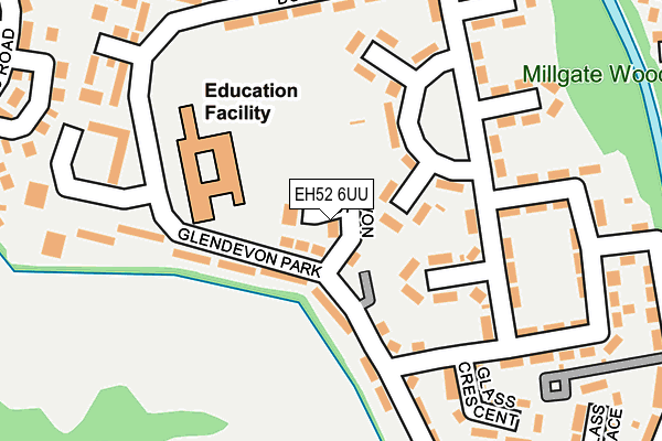 EH52 6UU map - OS OpenMap – Local (Ordnance Survey) EH52 6UU map - OS OpenMap – Local (Ordnance Survey)