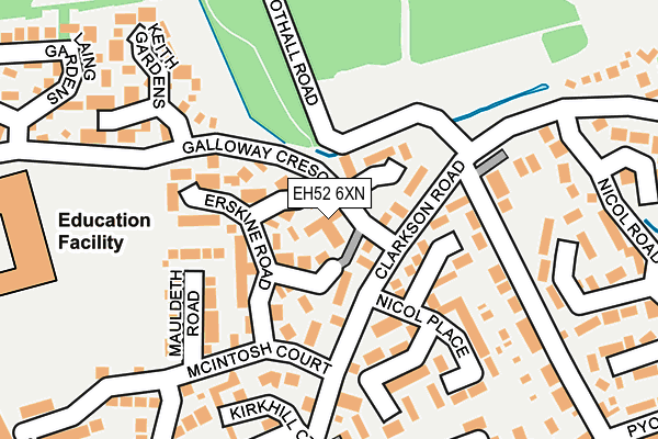 EH52 6XN map - OS OpenMap – Local (Ordnance Survey) EH52 6XN map - OS OpenMap – Local (Ordnance Survey)