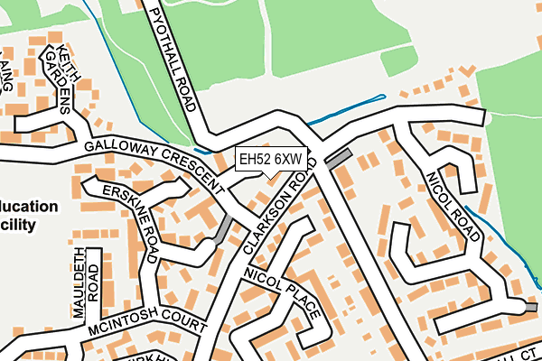 EH52 6XW map - OS OpenMap – Local (Ordnance Survey) EH52 6XW map - OS OpenMap – Local (Ordnance Survey)