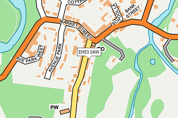 EH53 0AW map - OS OpenMap – Local (Ordnance Survey) EH53 0AW map - OS OpenMap – Local (Ordnance Survey)