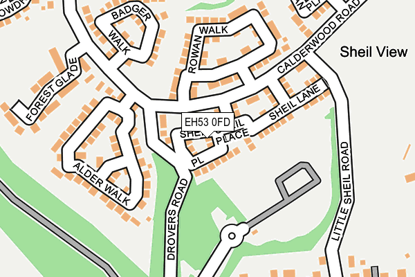 EH53 0FD map - OS OpenMap – Local (Ordnance Survey) EH53 0FD map - OS OpenMap – Local (Ordnance Survey)