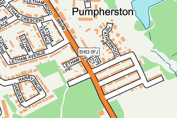 EH53 0FJ map - OS OpenMap – Local (Ordnance Survey) EH53 0FJ map - OS OpenMap – Local (Ordnance Survey)