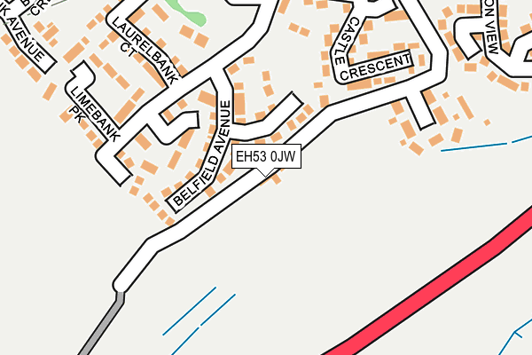 EH53 0JW map - OS OpenMap – Local (Ordnance Survey) EH53 0JW map - OS OpenMap – Local (Ordnance Survey)
