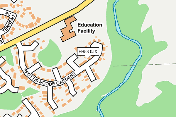 EH53 0JX map - OS OpenMap – Local (Ordnance Survey) EH53 0JX map - OS OpenMap – Local (Ordnance Survey)