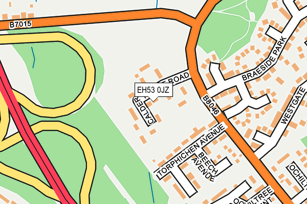 EH53 0JZ map - OS OpenMap – Local (Ordnance Survey) EH53 0JZ map - OS OpenMap – Local (Ordnance Survey)