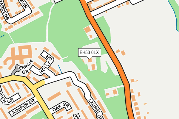 EH53 0LX map - OS OpenMap – Local (Ordnance Survey) EH53 0LX map - OS OpenMap – Local (Ordnance Survey)