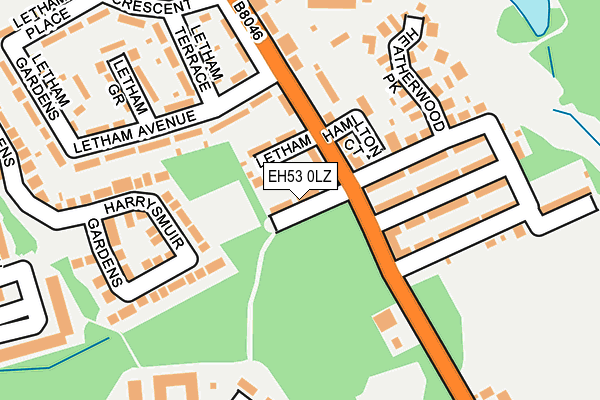 EH53 0LZ map - OS OpenMap – Local (Ordnance Survey) EH53 0LZ map - OS OpenMap – Local (Ordnance Survey)