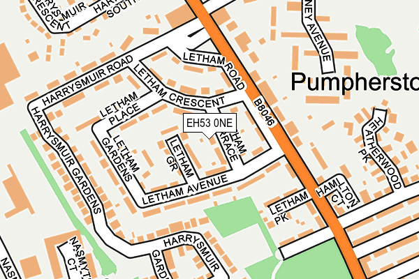 EH53 0NE map - OS OpenMap – Local (Ordnance Survey) EH53 0NE map - OS OpenMap – Local (Ordnance Survey)