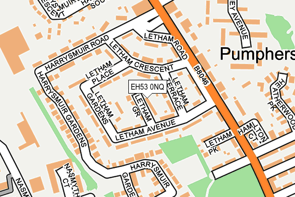 EH53 0NQ map - OS OpenMap – Local (Ordnance Survey) EH53 0NQ map - OS OpenMap – Local (Ordnance Survey)