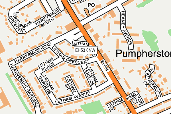 EH53 0NW map - OS OpenMap – Local (Ordnance Survey) EH53 0NW map - OS OpenMap – Local (Ordnance Survey)