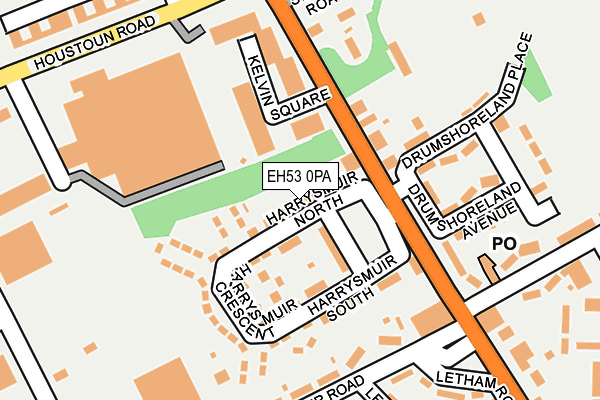 EH53 0PA map - OS OpenMap – Local (Ordnance Survey) EH53 0PA map - OS OpenMap – Local (Ordnance Survey)