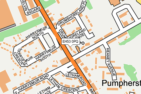 EH53 0PQ map - OS OpenMap – Local (Ordnance Survey) EH53 0PQ map - OS OpenMap – Local (Ordnance Survey)