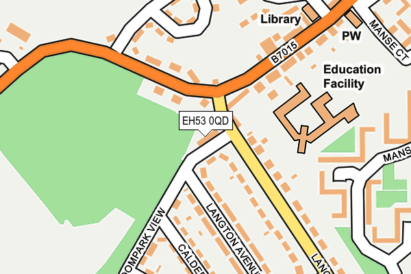 EH53 0QD map - OS OpenMap – Local (Ordnance Survey) EH53 0QD map - OS OpenMap – Local (Ordnance Survey)