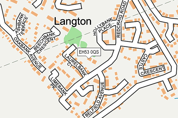 EH53 0QS map - OS OpenMap – Local (Ordnance Survey) EH53 0QS map - OS OpenMap – Local (Ordnance Survey)